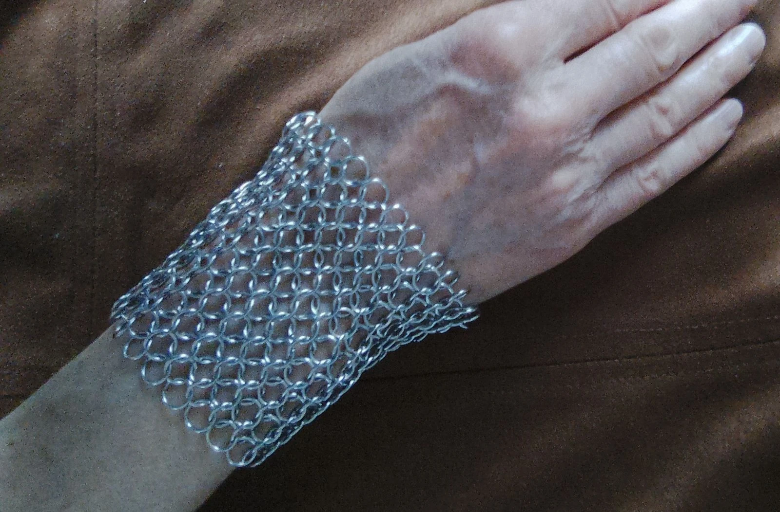 Bracelet manchette méga chainmail européen unisexe Style gothique 